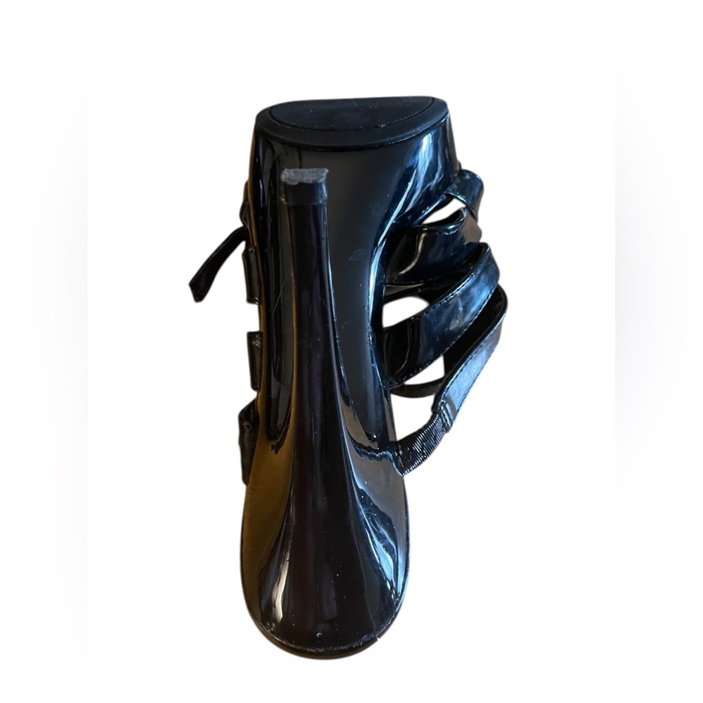 Rouge! Black Patent Multi-Strap Heeled stiletto’s. 4.5 inch heel. Like new! - Picture 5 of 5